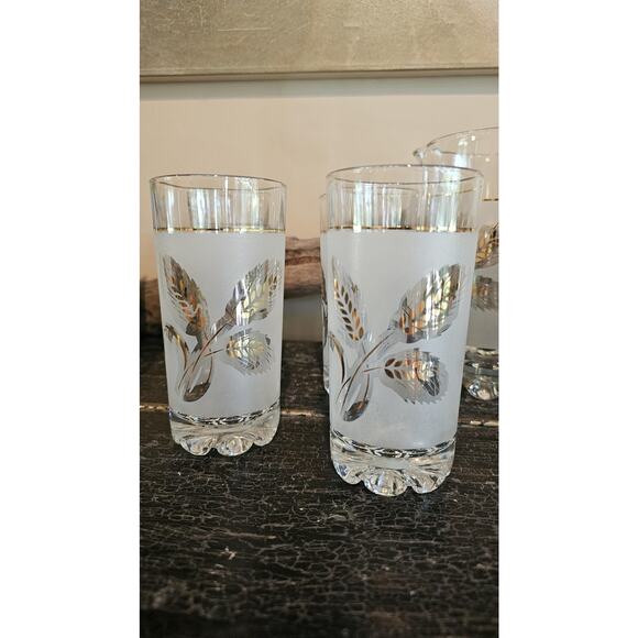 Mid Century Italian Pitcher and High Ball Glass 6 Piece Set - Picture 3 of 6